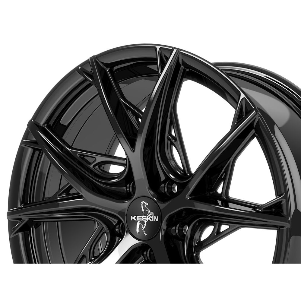 19" Keskin Tuning KT24C Gloss Black Alloy Wheels