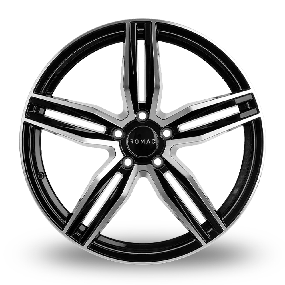 18" Romac Venom Black Polished Alloy Wheels