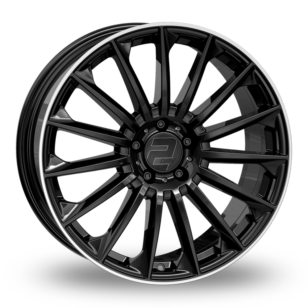 2DRV WH39 Gloss Black Polished Rim Alloy Wheels