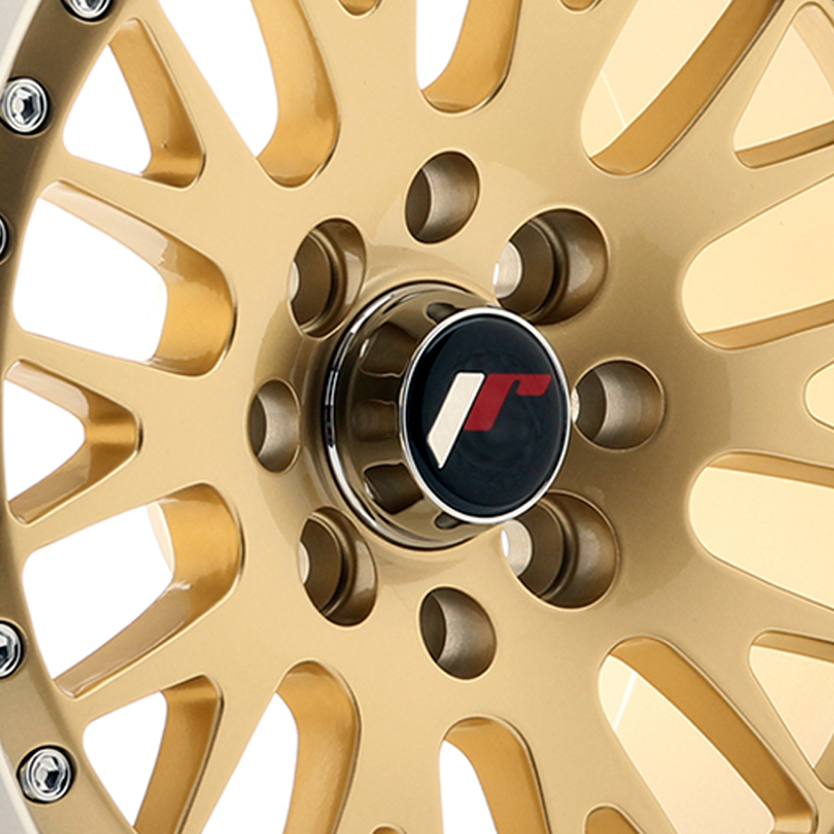 15" Japan Racing JR10 (8x15) Gold Machined Lip Alloy Wheels