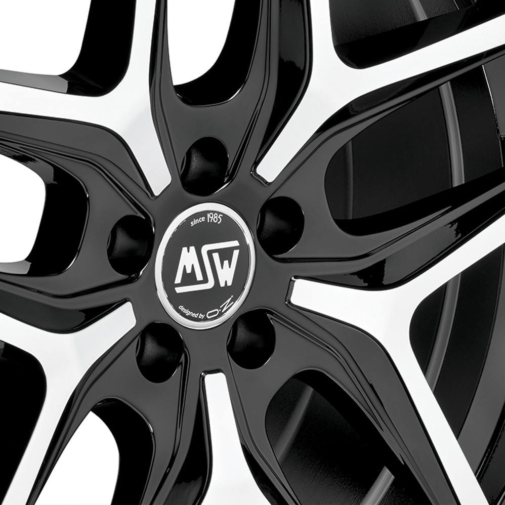 19" MSW (by OZ) 40 Gloss Black Polished Alloy Wheels