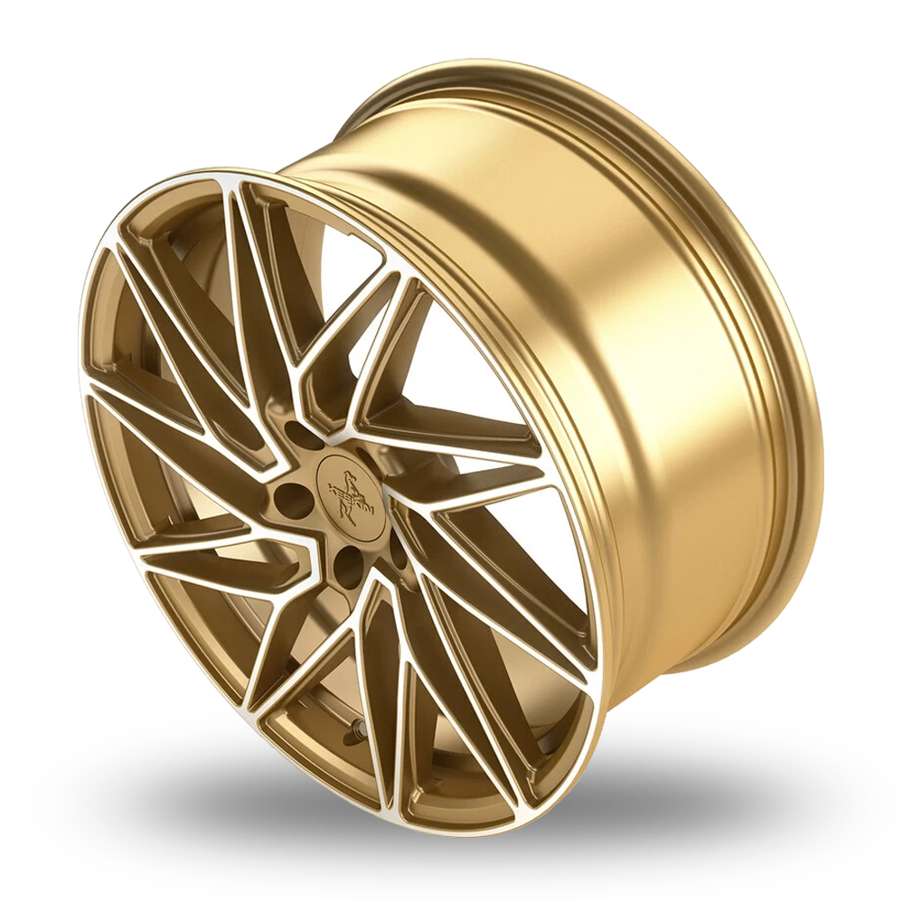 19" Keskin Tuning KT20 Gold Polished Alloy Wheels
