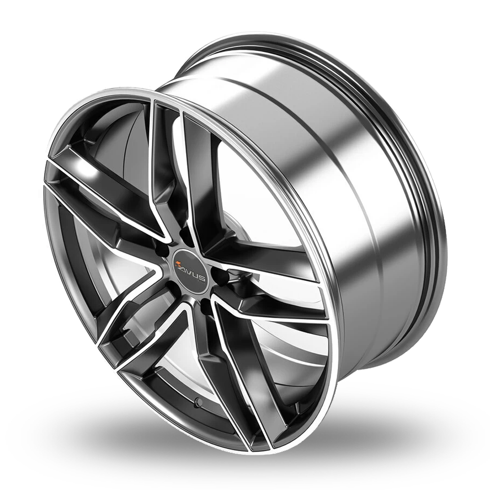 18" Avus Racing AF16 Anthracite Polished Alloy Wheels