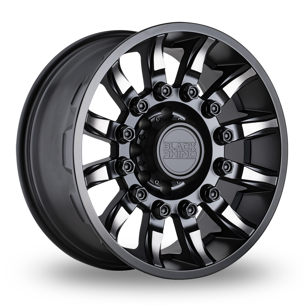 Black Rhino Mission (USA Warehouse) Matte Black With Machined Tinted Spokes Alloy Wheels