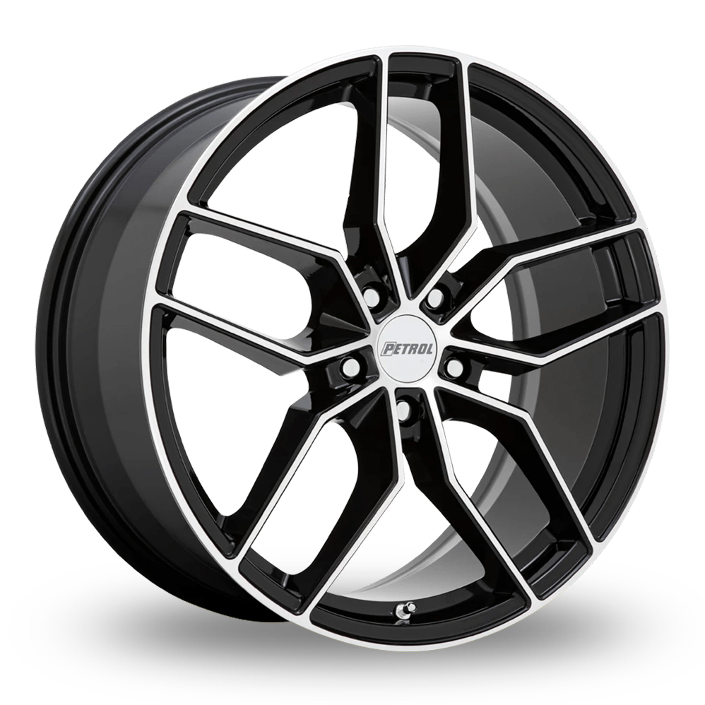 Petrol P5C (USA Warehouse) Gloss Black With Machined Face Alloy Wheels