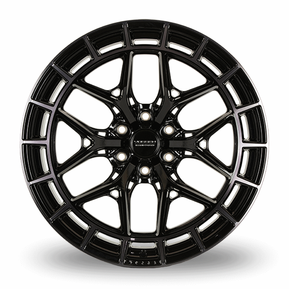 22" Vossen HFX-1 (10x22) (Super Deep Concave) Double Tinted Gloss Black Alloy Wheels