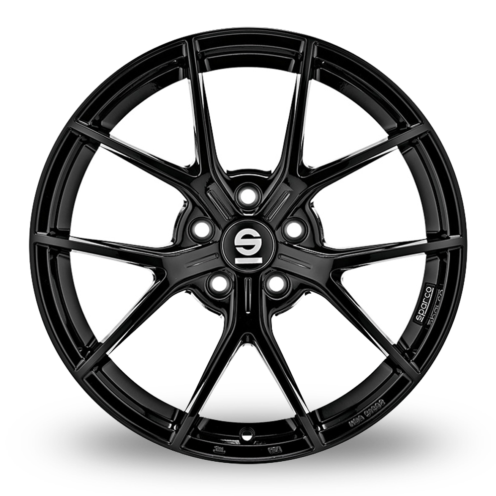 18" Sparco Podio Gloss Black Alloy Wheels