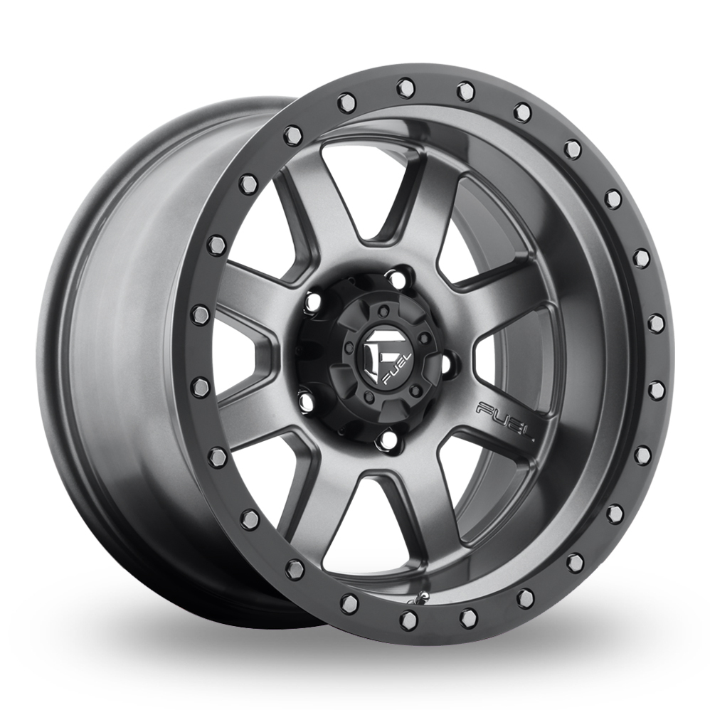 Fuel Off-Road D552 Trophy (USA Warehouse) Matt Gunmetal Black Bead Ring Alloy Wheels