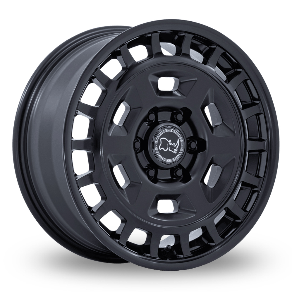 Black Rhino BR405 Rover (USA Warehouse) Matt Black With Gloss Black Lip Alloy Wheels