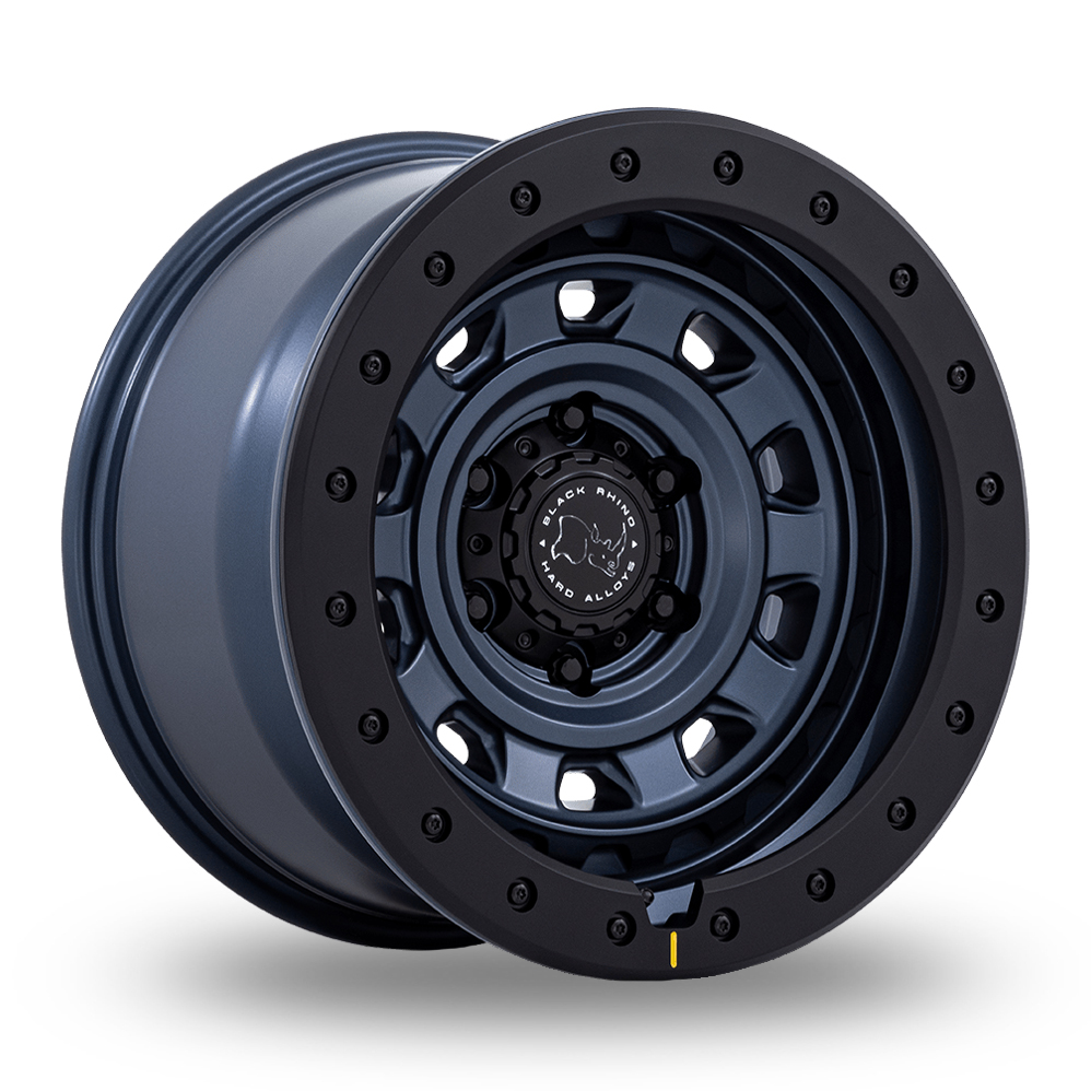 Black Rhino BR023 Xplorer (USA Warehouse) Metallic Blue With Black Rock Guard Alloy Wheels