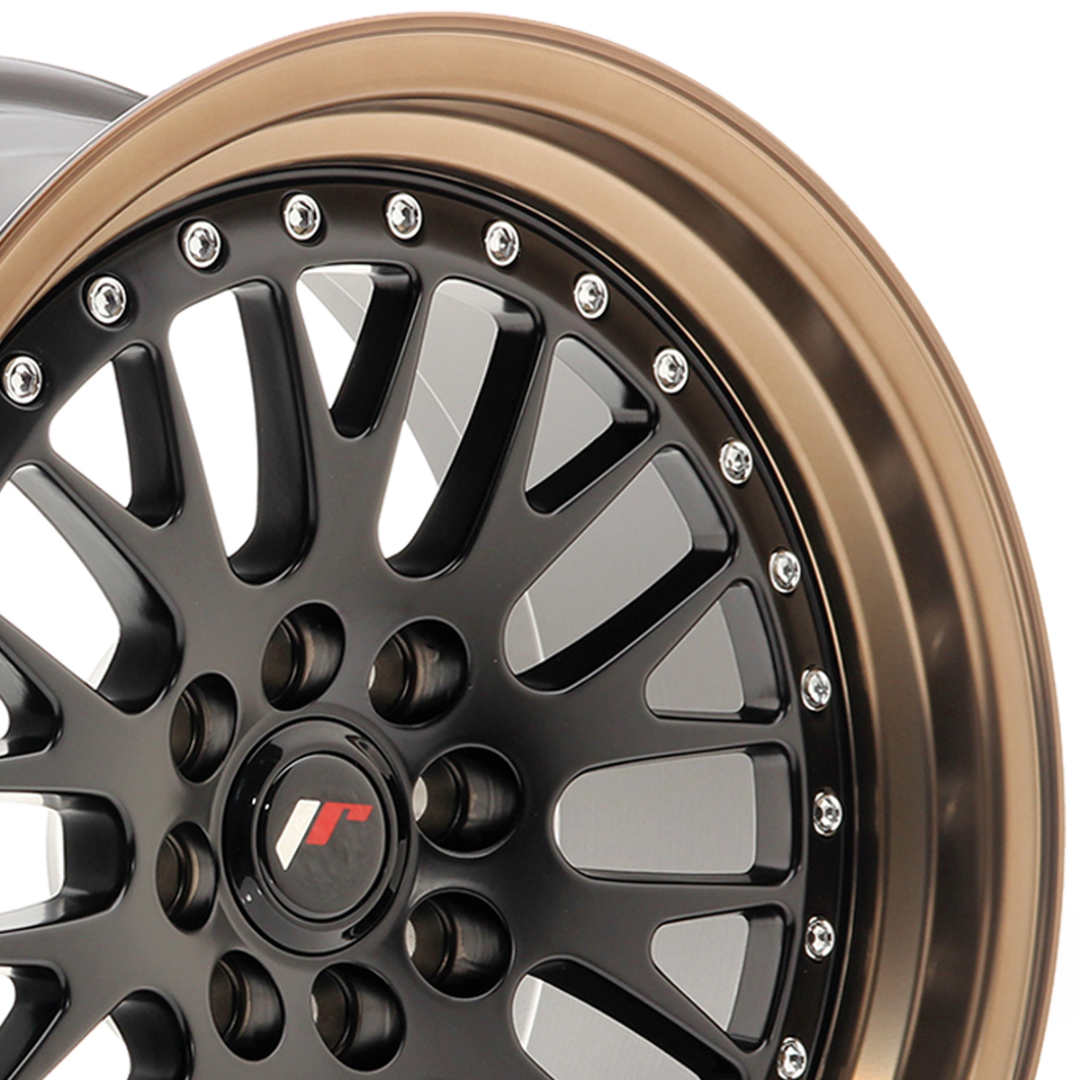 16" Japan Racing JR10 (8x16) Matt Black Bronze Lip Alloy Wheels