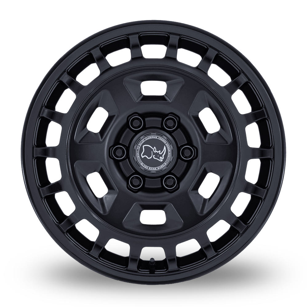 17" Black Rhino BR405 Rover (USA Warehouse) Matt Black With Gloss Black Lip Alloy Wheels