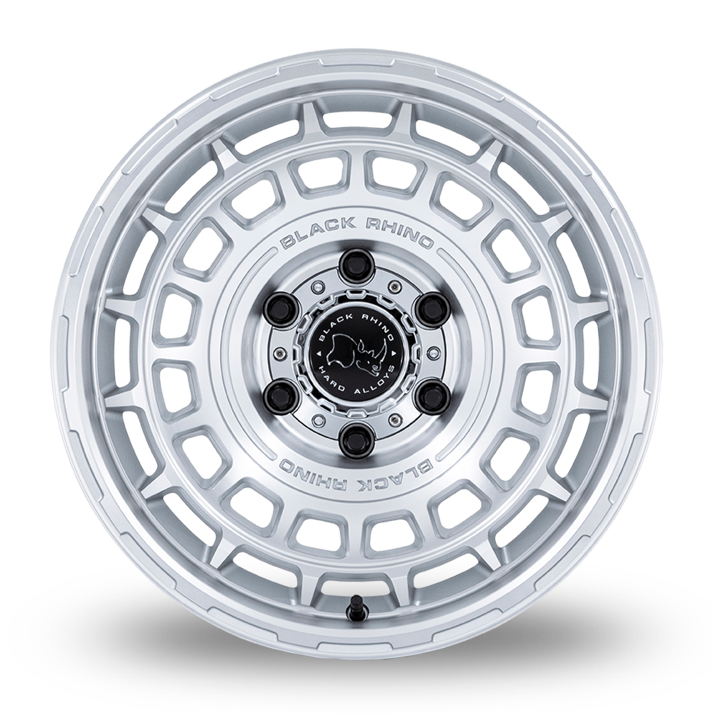 17" Black Rhino BR024 Awol Silver With Machined Face Alloy Wheels