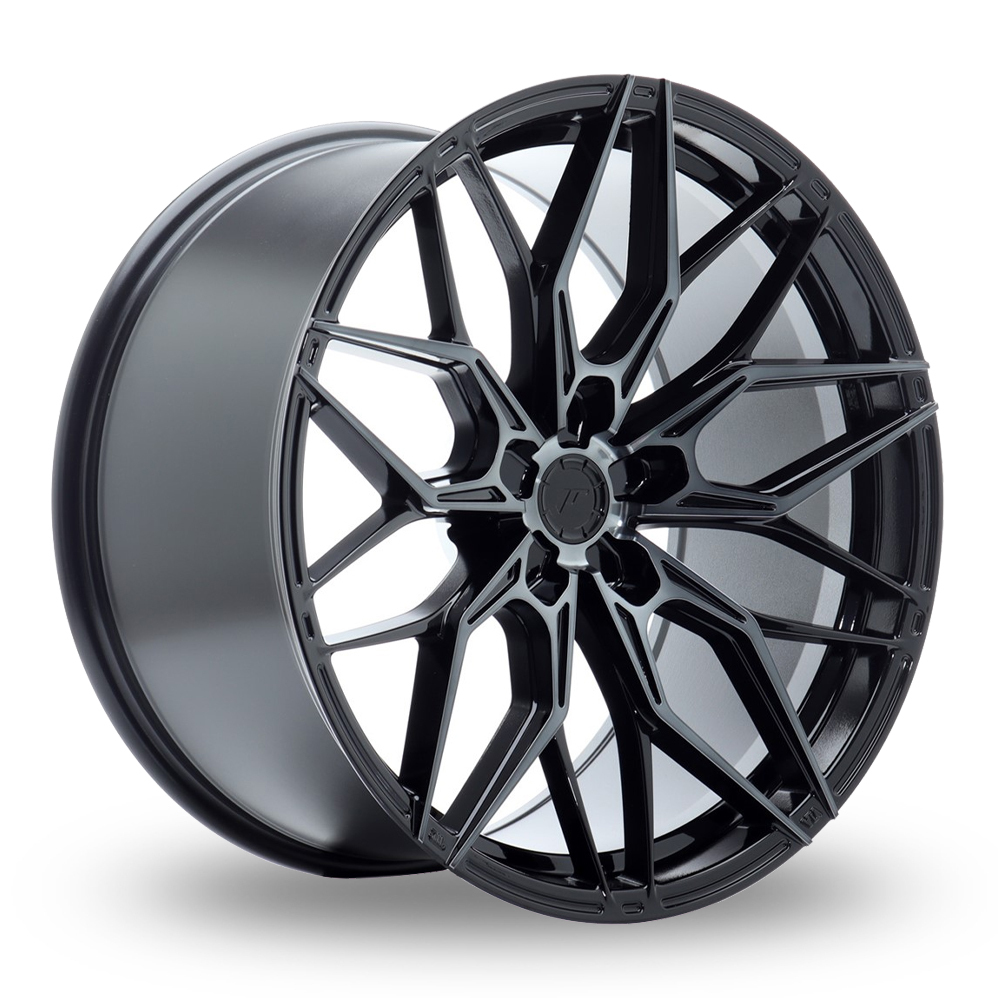 Japan Racing JR46 (10.5x20) (Custom Fitment) Black Machined Tinted Face Alloy Wheels