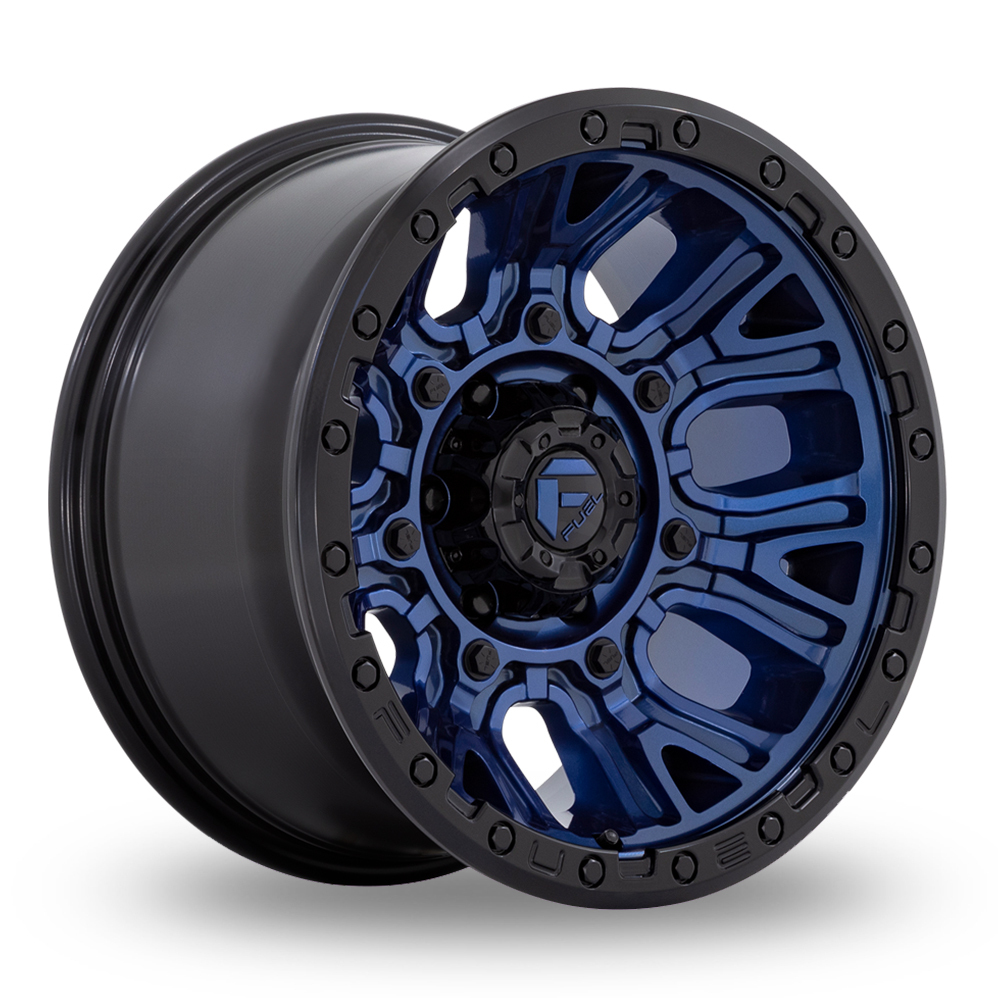 Fuel Off-Road D827 Traction Dark Blue With Black Ring Alloy Wheels