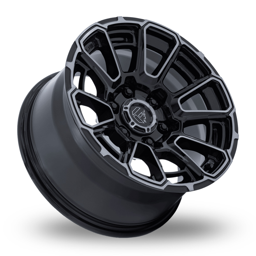 17" Fuel Off-Road FC910 Foxhound (USA Warehouse) Gloss Black Dark Tinted Clear Alloy Wheels