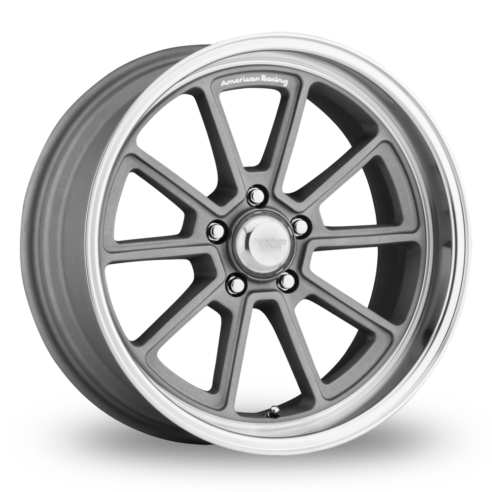 American Racing Vintage VN510 Draft (EU Warehouse) Vintage Silver With Diamond Cut Lip Alloy Wheels