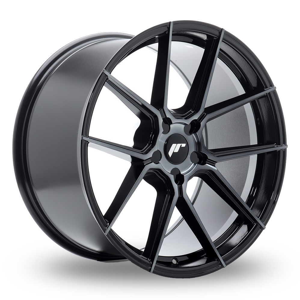 Japan Racing JR30 (9x20) (Custom Fitment) Black Machined Tinted Face Alloy Wheels