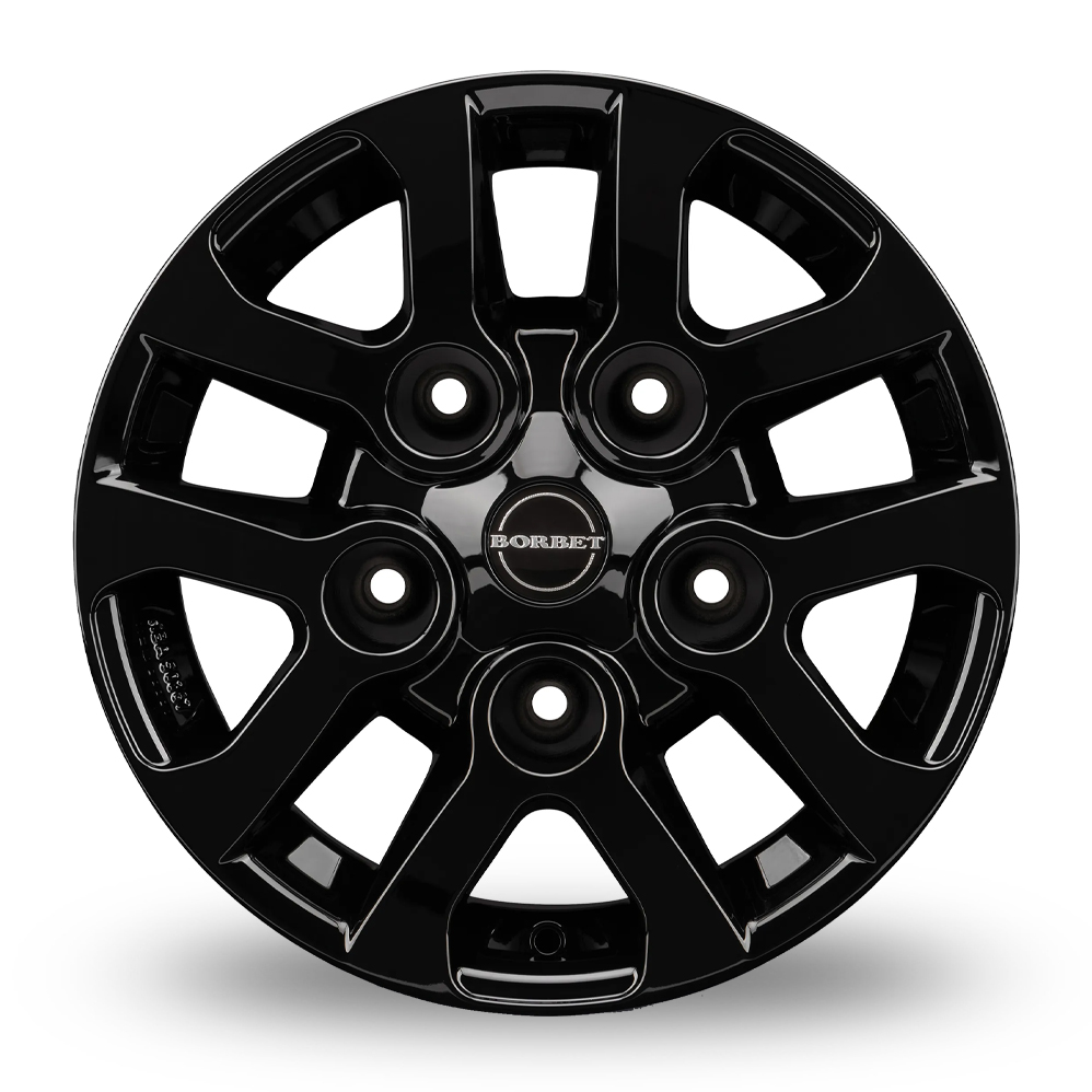 16" Borbet LD Gloss Black Alloy Wheels