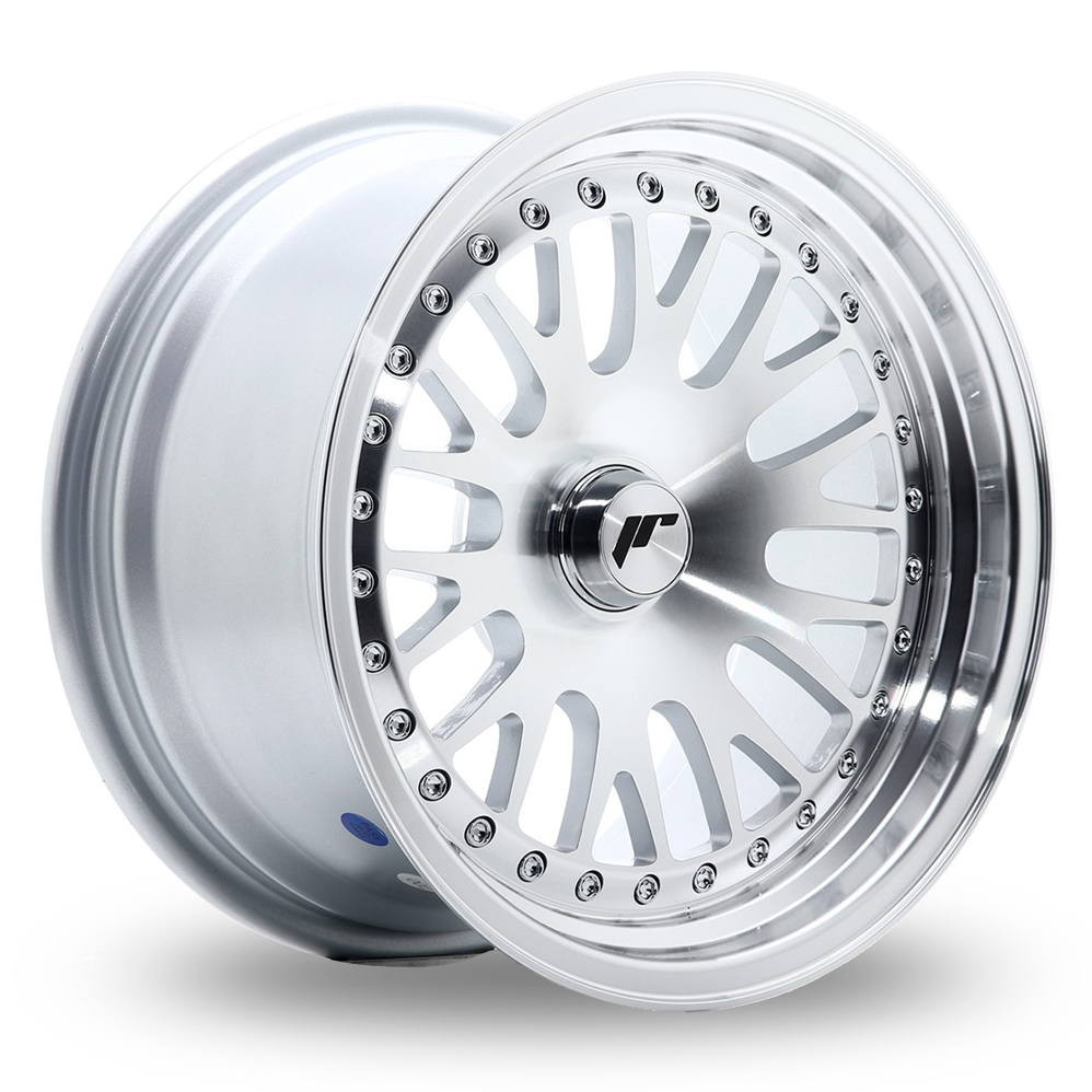 Japan Racing JR10 (8x15) (Custom Fitment) Silver Machined Face Alloy Wheels