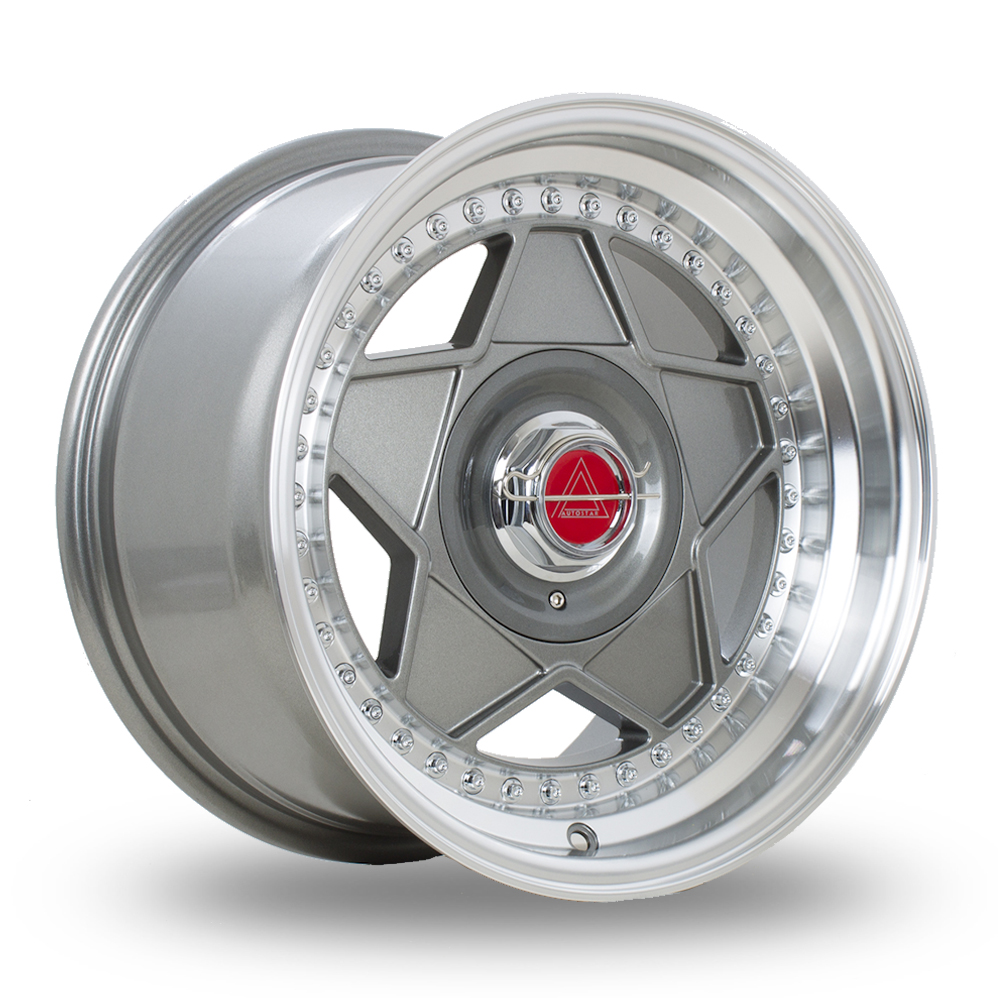Autostar Centro Gunmetal Polished Lip Alloy Wheels