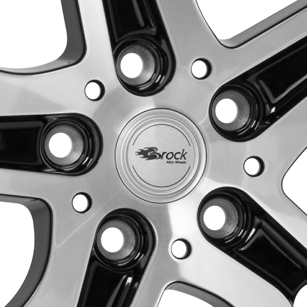 19" Brock EB1 Gloss Black Polished Alloy Wheels