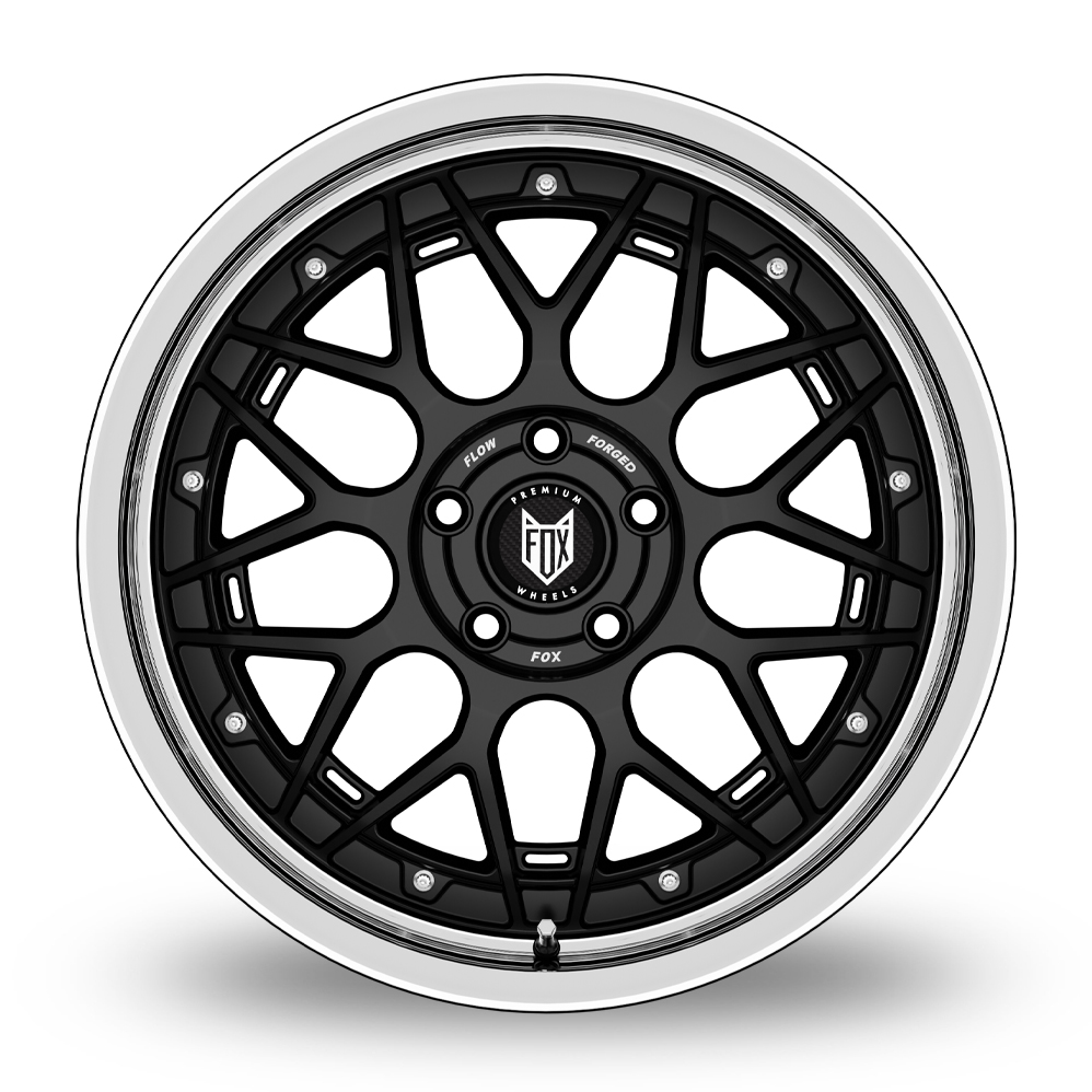19" Fox Racing Hiro Black Polished Rim Alloy Wheels