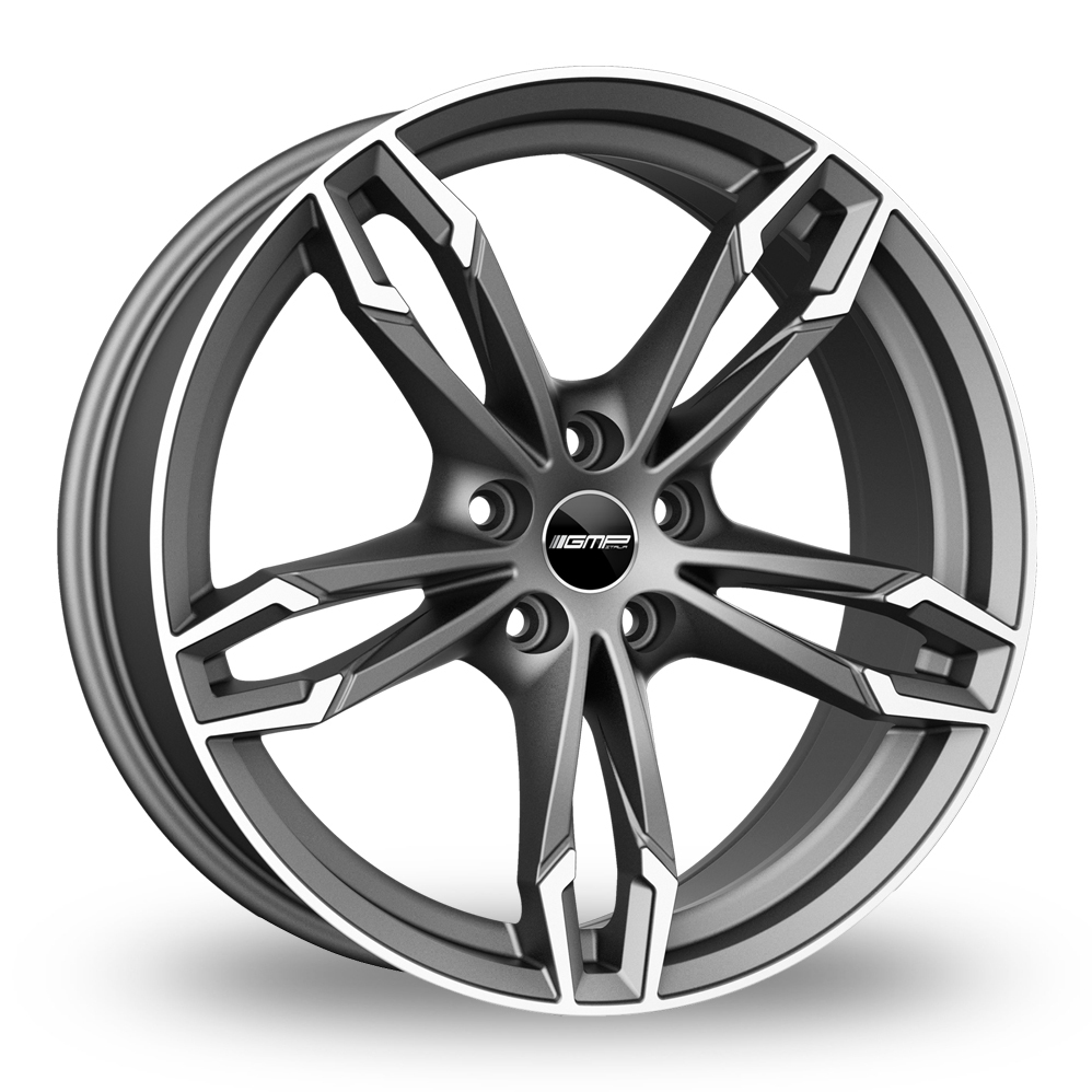 19" GMP Italia DEA Matt Anthracite Polished Alloy Wheels