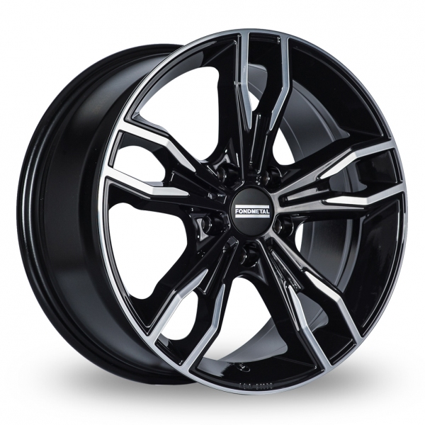Fondmetal Alke Glossy Black Machined Alloy Wheels