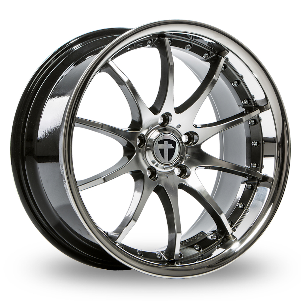 Tomason TN8 Hyper Black Polished Alloy Wheels