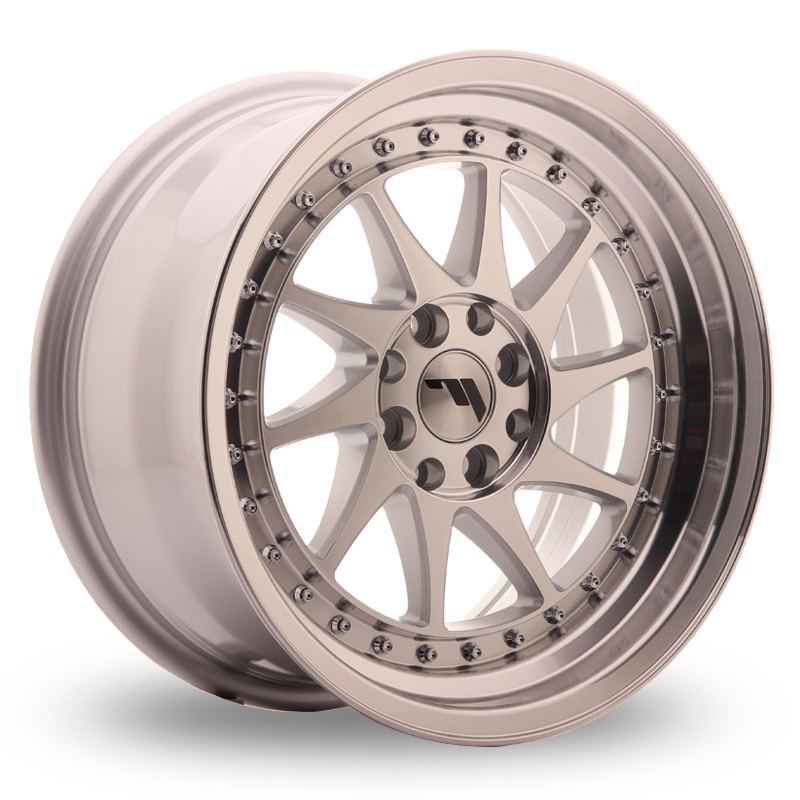 Japan Racing JR26 (8x16) (Custom Fitment) Silver Machined Face Alloy Wheels