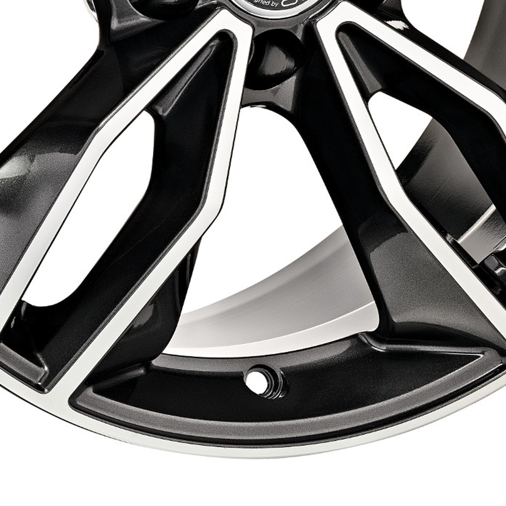 18" MSW (by OZ) 71 Gloss Dark Grey Polished Alloy Wheels