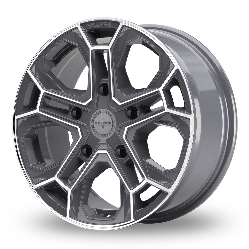 20" Velare VLR-ST Platinum Grey Polsihed Alloy Wheels