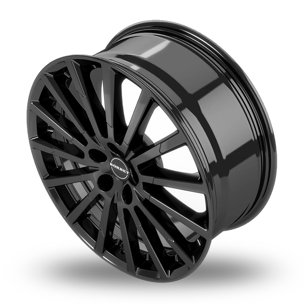 18" Borbet BX15 Gloss Black Alloy Wheels