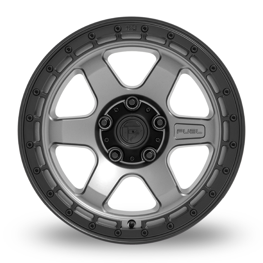 18" Fuel Off-Road D752 Block Matt Gunmetal With Black Ring Alloy Wheels
