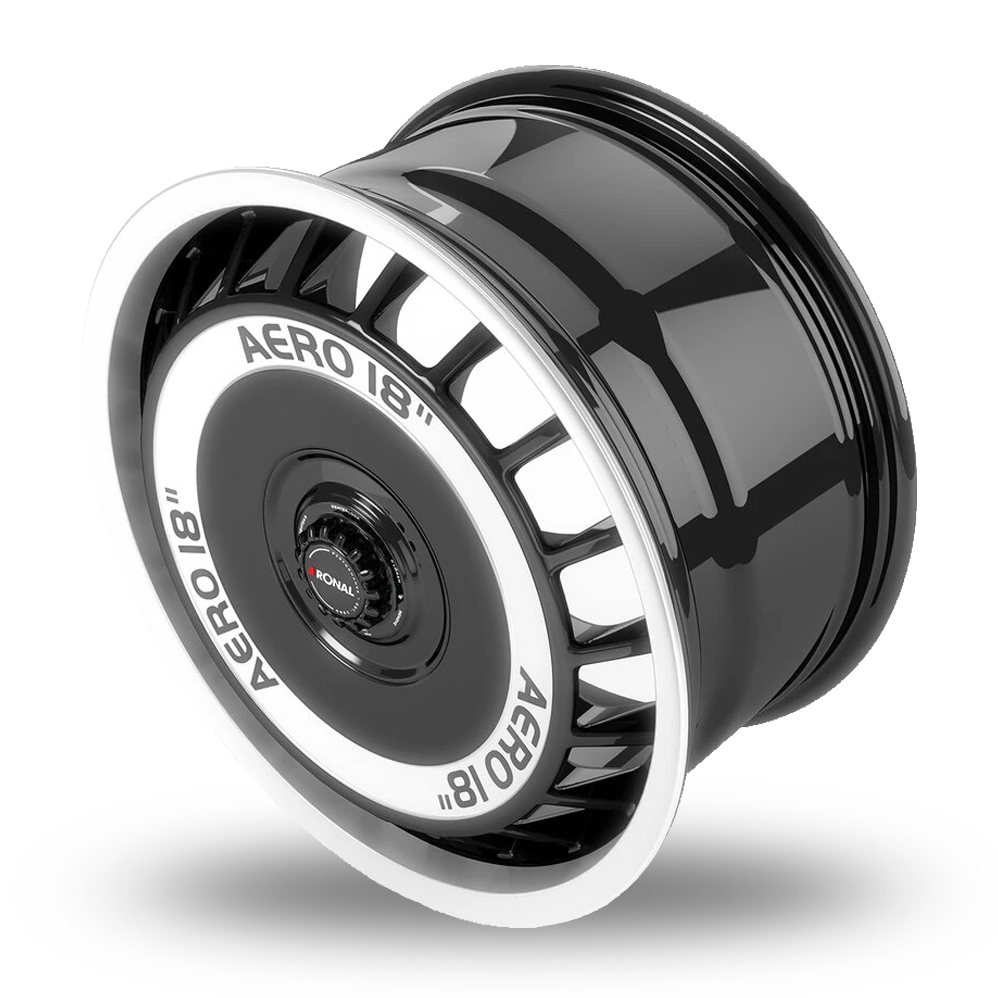 18" Ronal R50 REV-B Black Polished Alloy Wheels