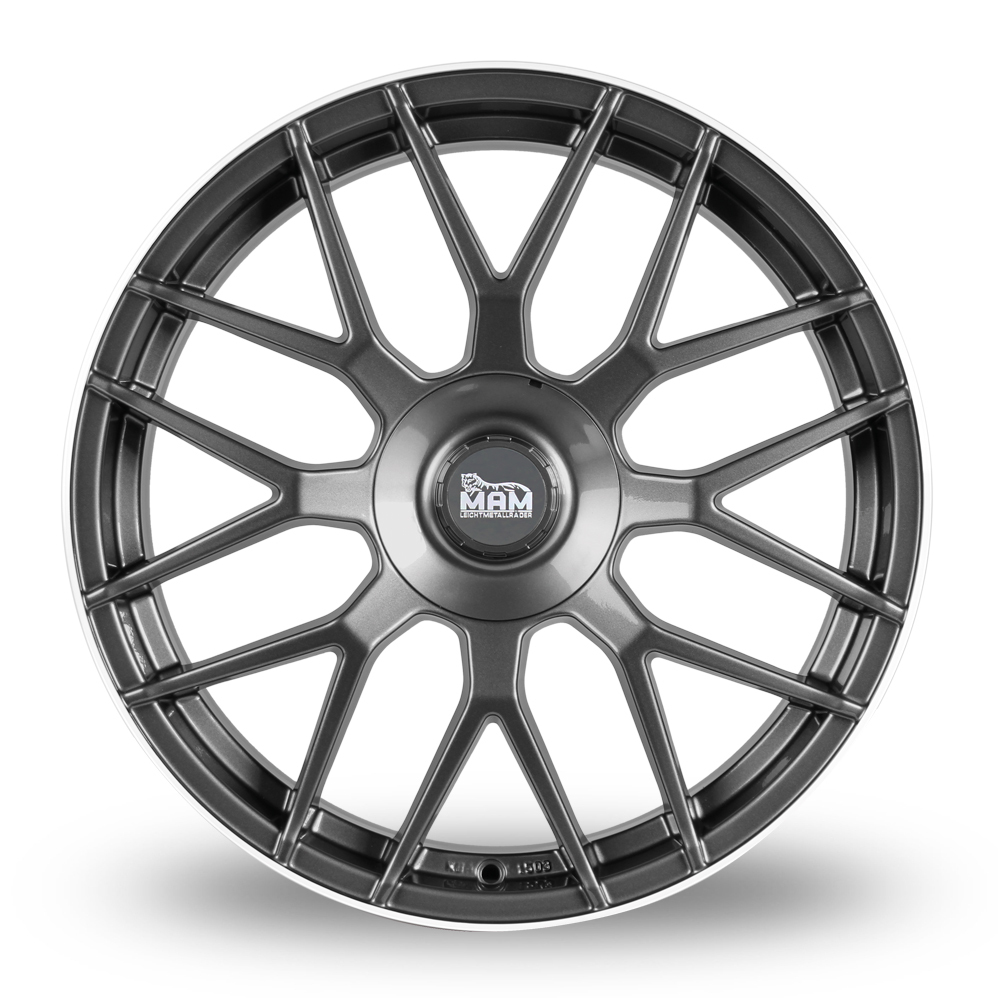 19" MAM GT1 Palladium Lip Polished Alloy Wheels