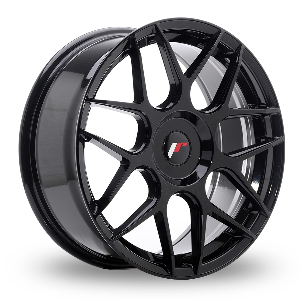 Japan Racing JR18 (7.5x18) (Custom Fitment) Gloss Black Alloy Wheels