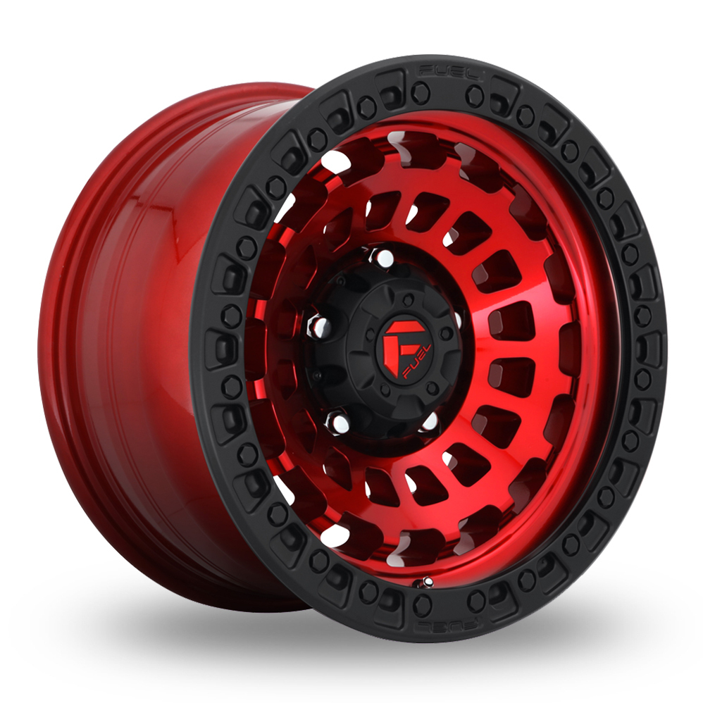Fuel Off-Road D632 Zephyr (EU Warehouse) Candy Red Black Bead Ring Alloy Wheels