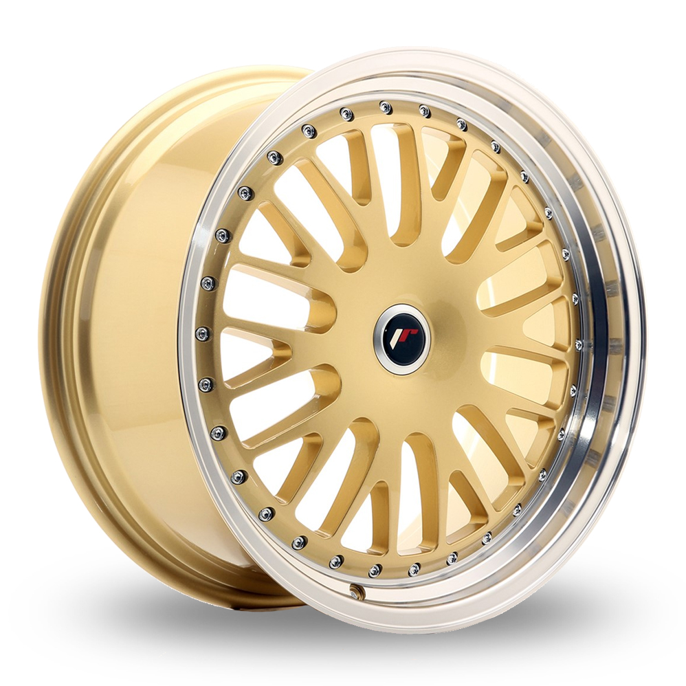 Japan Racing JR10 (8.5x19) (Custom Fitment) Gold Machined Lip Alloy Wheels