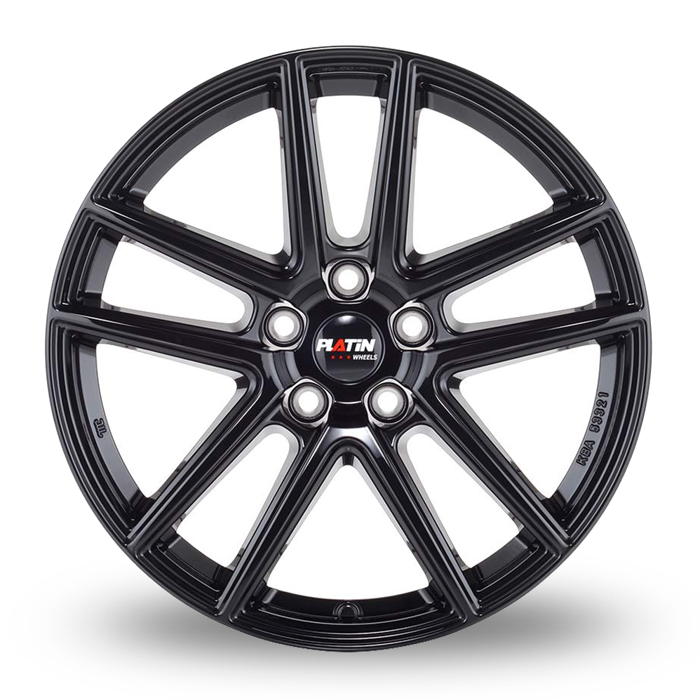 19" Platin P 73 Gloss Black Alloy Wheels