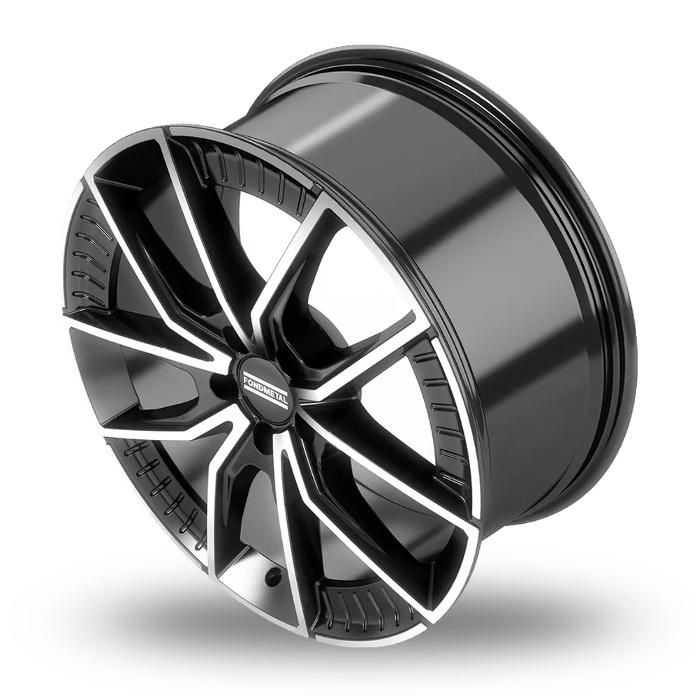 21" Fondmetal Elatha Gloss Black Machined Alloy Wheels