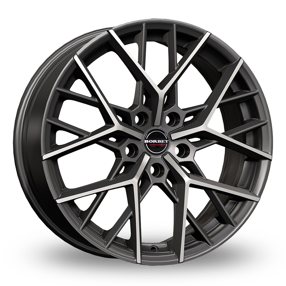 Borbet BY Matt Titan Polished Alloy Wheels
