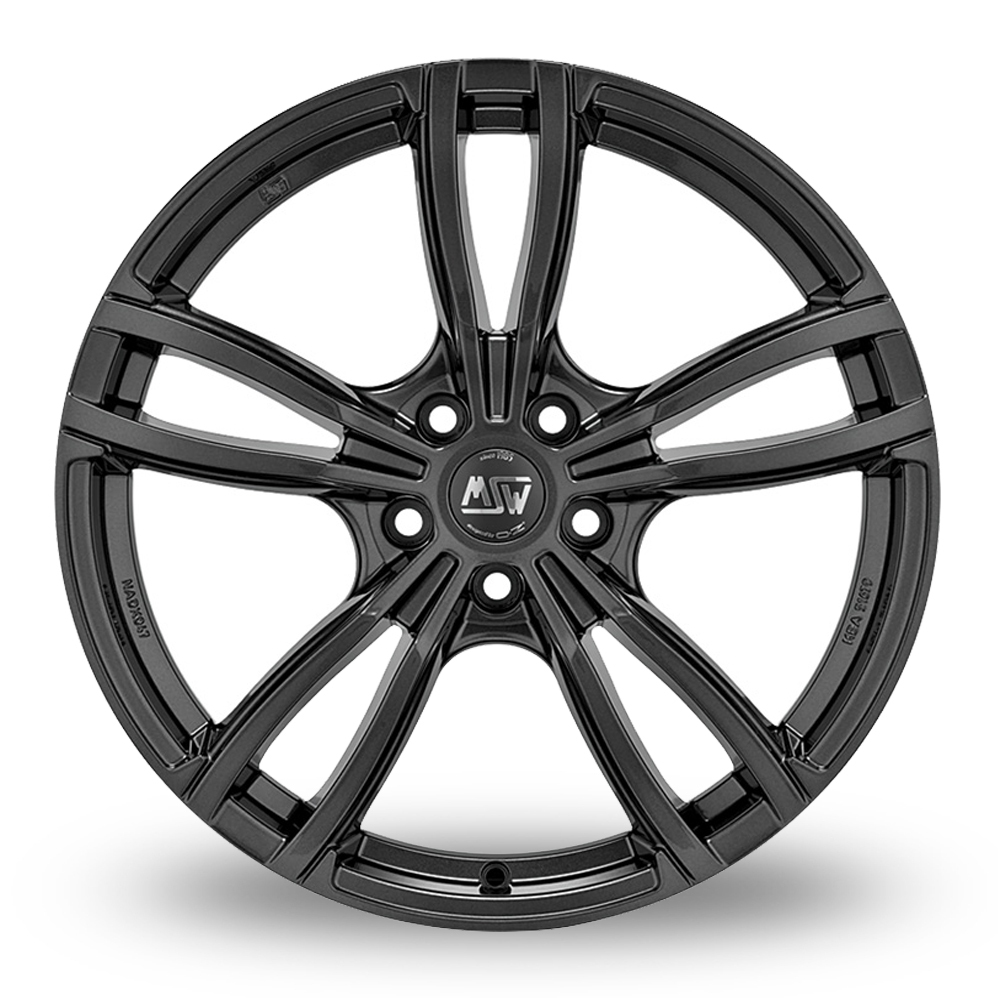 18" MSW (by OZ) 73 Gloss Dark Grey Alloy Wheels