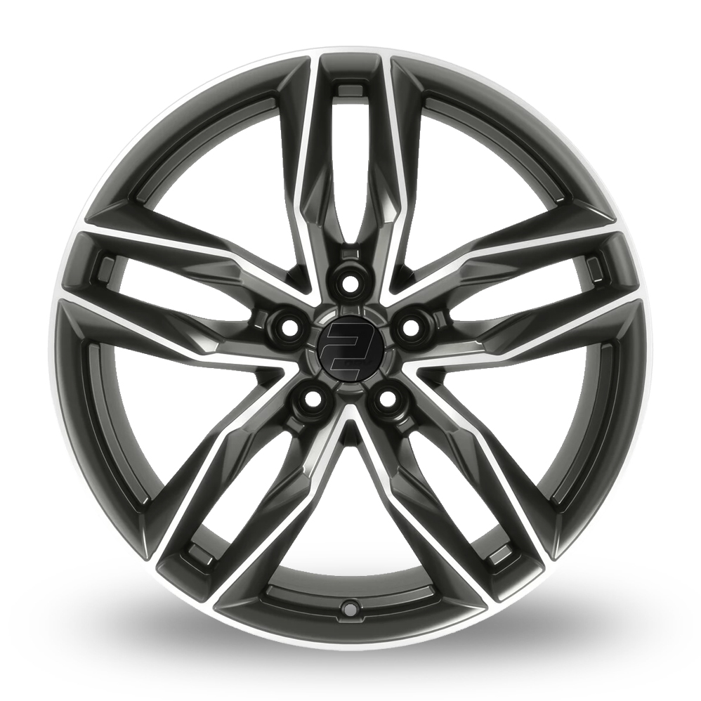 18" 2DRV WH40 Dark Gunmetal Machined Alloy Wheels