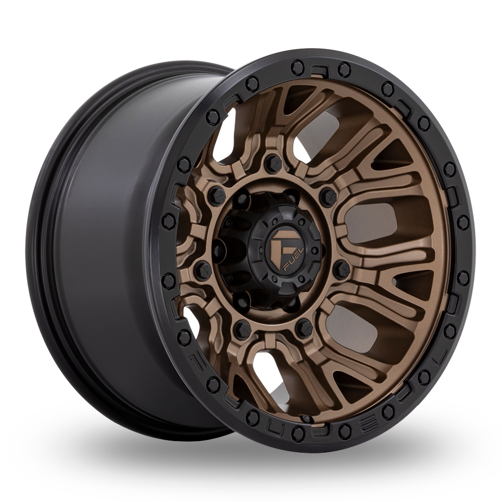 17" Fuel Off-Road D826 Traction (EU Warehouse) Matte Bronze With Black Ring Alloy Wheels