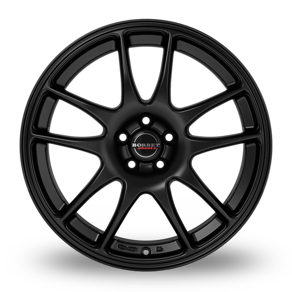 18" Borbet RS Matt Black Alloy Wheels