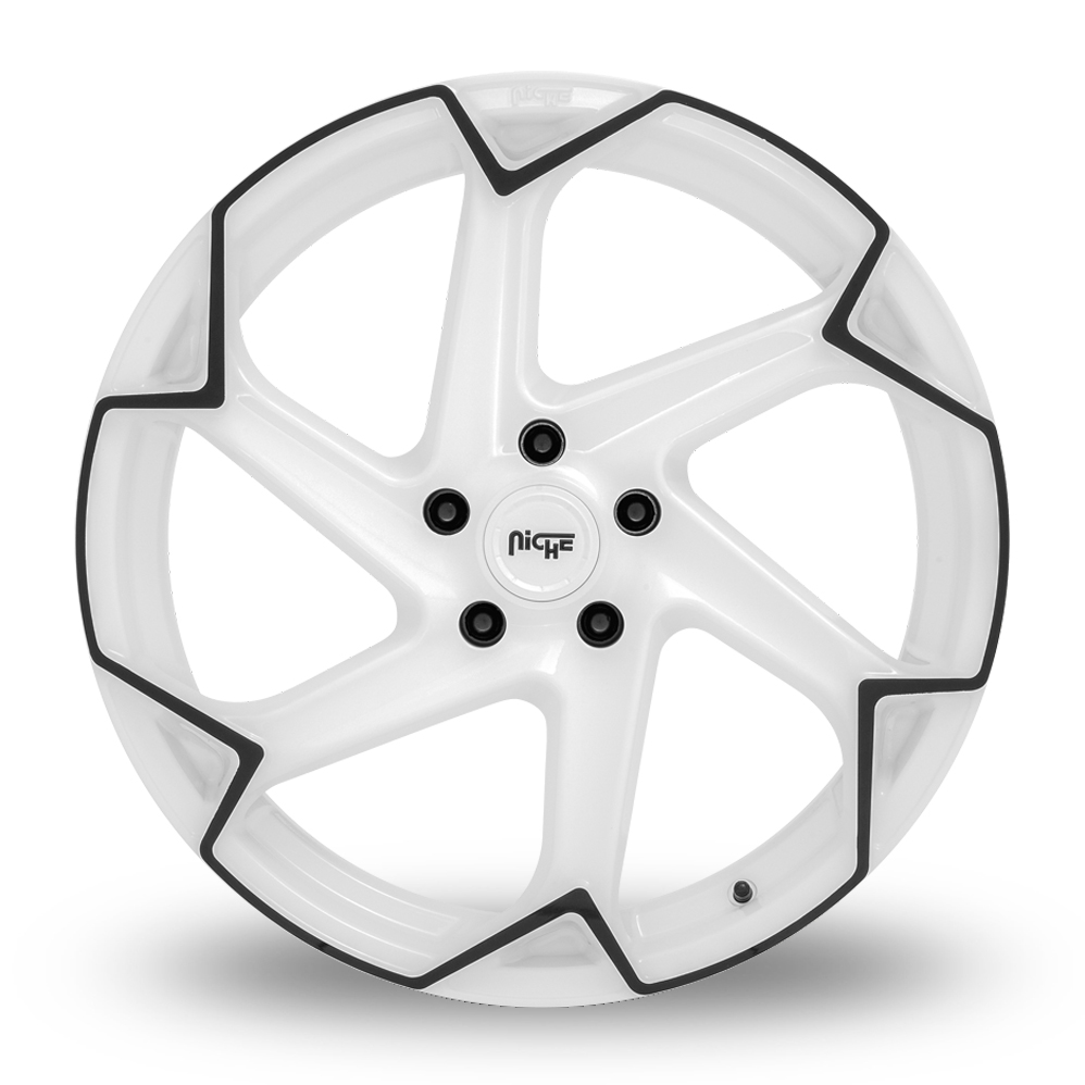 20" Niche M257 Flash Gloss White With Black Alloy Wheels