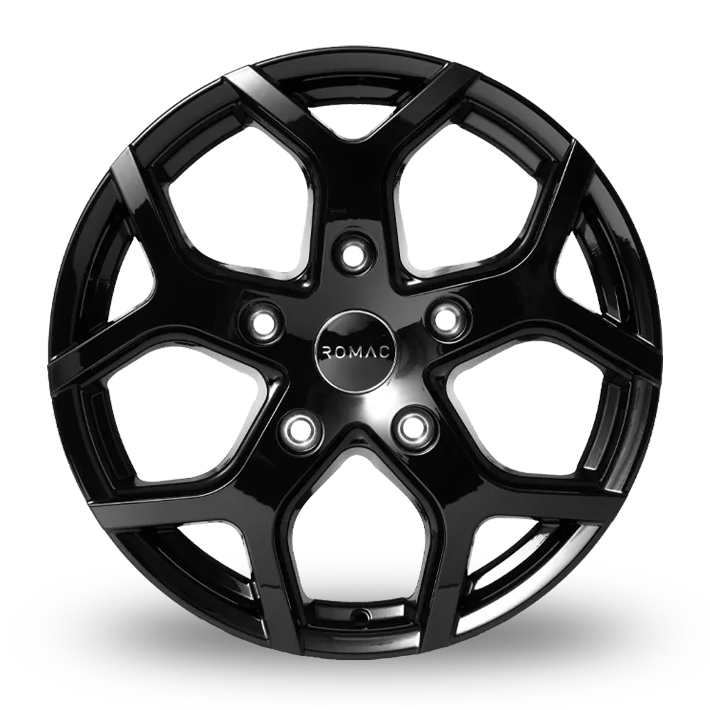 18" Romac Cobra Gloss Black Alloy Wheels