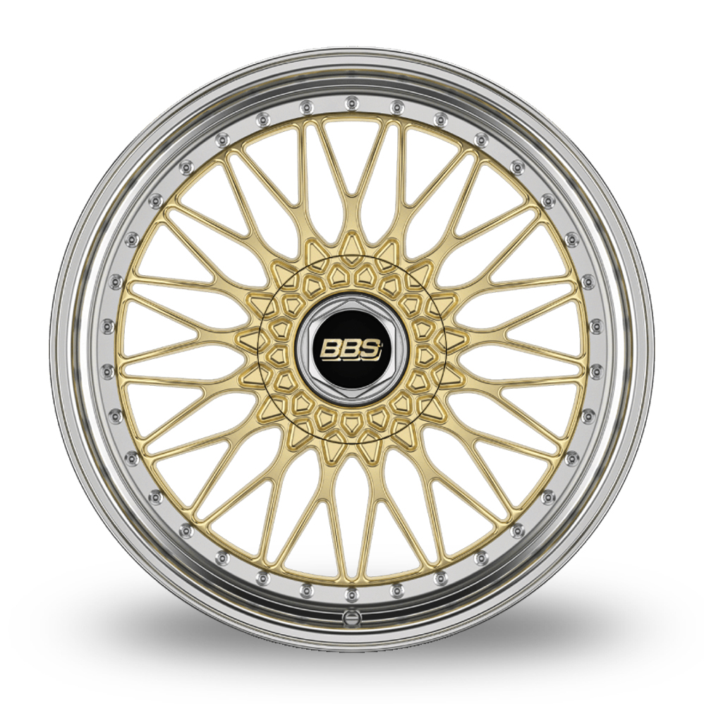 20" BBS Super RS Gold Polished Rim Alloy Wheels